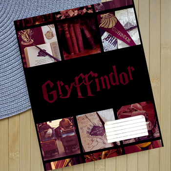 Тетрадь Гарри Поттер Ґрифиндор Harry Potter Gryffindor клетка 18 листов (30889)