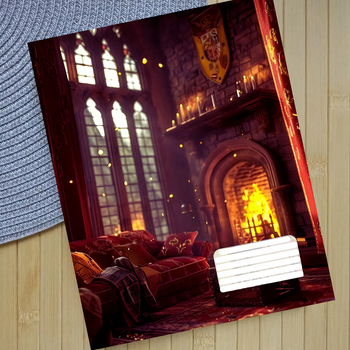 Тетрадь Гарри Поттер Грифиндор Harry Potter Gryffindor на скобе 18 листов линия (32238)