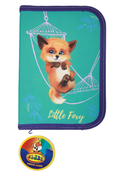 Пенал CLASS Little Foxy 1-ярусний з 2 відворотом пустий 210/70D PL (23213C)
