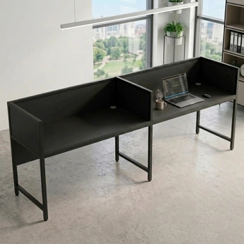 Стіл офісний для двох у стилі Лофт каркас металевий StepLoft Comp-table-250