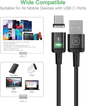 Магнитный USB-кабель, быстрая зарядка 20Вт