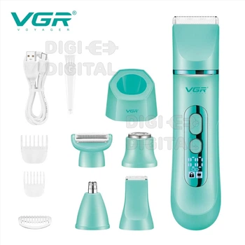 Епілятор VGR 5 в 1 V-763 GREEN 5 насадок IPX7