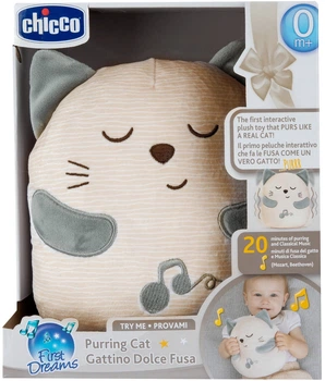 Мягкая игрушка Chicco First Dreams Котик Мурлыка (8058664164868)