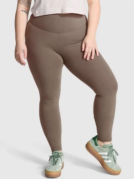 Спортивные леггинсы для фитнеса высокие женские Victoria's Secret 752919258 2XL Коричневые (1160034585)