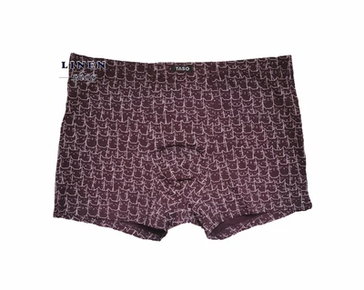 Темно-фиолетовые мужские трусы шорты с рисунком котов Colour style TASO 5778 3ХL