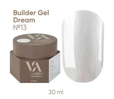 Гель для ногтей с блестками Valeri Builder Gel Dream 13 30 мл