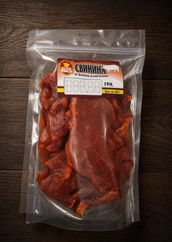 Джерки "Свинина в'ялена класична" 500г, ТМ "Еліт Снек"