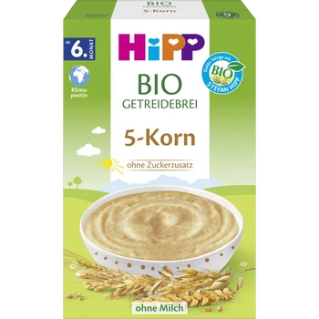 HiPP Органическая злаковая каша 5 злаков — без сахара и ароматизаторов, с 6 месяцев
