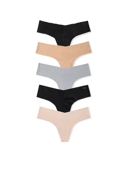 Набор 5 шт бесшовные женские трусики стринг танга коллекция PINK Victoria's Secret QD726 размер L