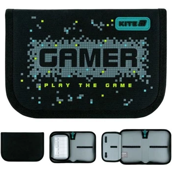 Пенал Kite 1 від., 1 відворот, без наповнення 621 Play the Game K26-621-8