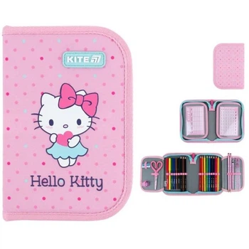 Пенал Kite 1 відділення, 2 відвороти, з наповненням 622H HK Kite HK26-622H