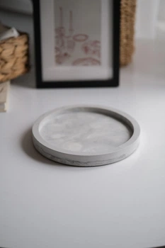Подставка Just Home Circle mini 19,5 см серый мрамор