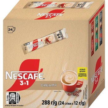 Кавовий напій Nescafe 3 в 1 Creamy стік 12 г x 24 шт х 20 блоків