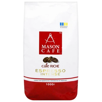 Кава в зернах Mason Cafe Espresso Intense 1кг