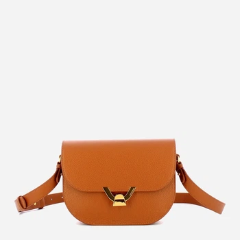 Torebka crossbody damska ze skóry naturalnej mała Coccinelle E1FIF150380 W12 Brązowa (800070357659)