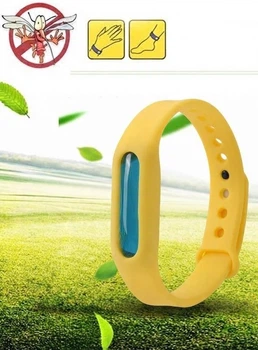 Силиконовый браслет от комаров MOSQUITO BRACELET 1145 желтый.