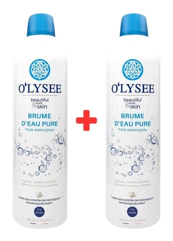 Термальна вода-спрей для обличчя O'LYSEE Brume D'Eau Pure 400 мл + 400 мл у подарунок