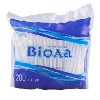 Гигиенические ватные палочки "Виола" Bambi VP-KK-200, 200 шт