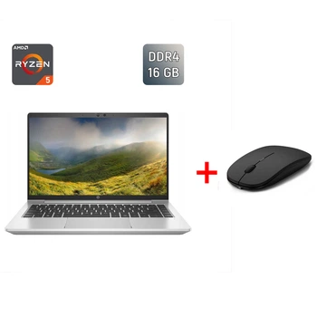 Ультрабук Б-клас HP ProBook 445 G8 / 14" (1920x1080) IPS / AMD Ryzen 5 5600U (6 (12) ядер по 2.3 - 4.2 GHz) / 16 GB DDR4 / 256 GB SSD / AMD Radeon Vega 7 Graphics / Fingerprint / WebCam / HDMI б/в + Подарунок Бездротова миша / USB