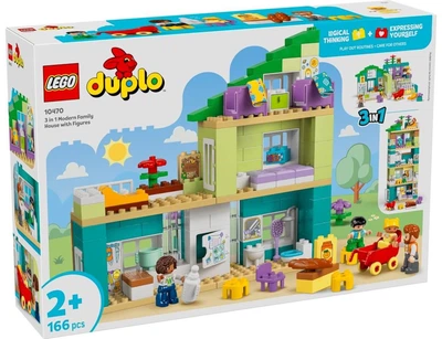 Конструктор LEGO DUPLO 3-в-1 Современный семейный дом с фигурками (10470)