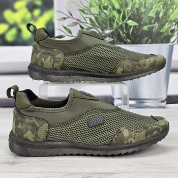 Кроссовки мужские Dago Style хаки камуфляж летние сетка 44р (29 см) 3119-4
