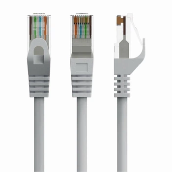 Патч-корд Cablexpert PP6U-CU-0.25M, UTP, категория 6, литой, 50u" штекер с фиксатором, 0.25 м, серый