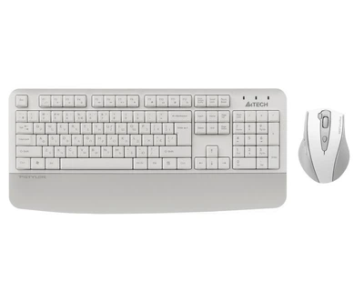 Комплект беспроводной, клавиатура с мышью A4Tech Fstyler FG2500S Plus, цвет белый