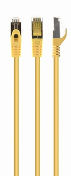 Патч корд Cablexpert PP6A-LSZHCU-Y-10M, S/STP, литий, 50u" штекер із фіксатором, 10 м, жовтий