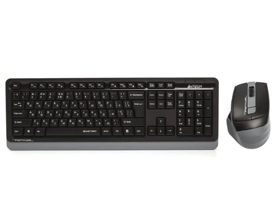 Комплект беспроводная клавиатура с мышью A4Tech Fstyler FGS1035Q, серый цвет