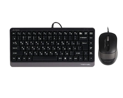 Комплект проводная клавиатура с мышью A4Tech Fstyler F1110, USB, серый цвет