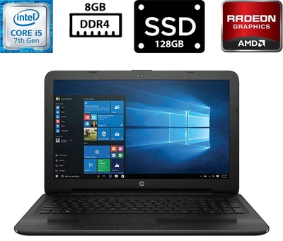 Ноутбук Hewlett Packard 250 G5 15.6" TN 1366x768 Core i5-7200U 2.50GHz 8GB DDR4 SSD 128GB AMD Radeon R5 M330 2GB Камера (H250G5i5R8S128A) Б/У