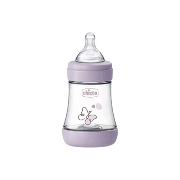 Пластиковая бутылочка Chicco Perfect 5, медленный поток, 0м+, 150 мл, розовая 20211.12.40