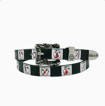Стильний шкіряний ремінь Enfants Riches Déprimés (ERD) Checkerboard Face Belt opium skate drip drill archive y2k . Пояс ЄРД