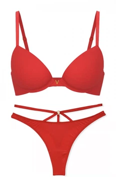 Комплект Victoria’s Secret Push up Червоний 34D-M