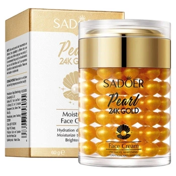 Крем для лица с экстрактами золота 24К и жемчуга Sadoer Pearl 24K Gold Face Cream, 60 мл