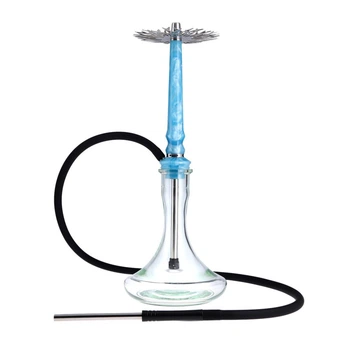 Кальян Tiaga Astra Crystal Blue с шахтой из нержавеющей стали и декоративной вставкой из эпоксидной смолы, 55 см 5254872