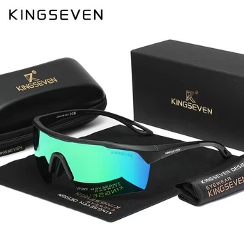 Поляризационные солнцезащитные очки для активного отдыха и спорта KINGSEVEN 925 Black Green