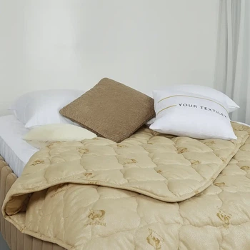 Ковдра Pure Wool Casablank 100%вовна з хлопком 150х200см бежевий (volt17)