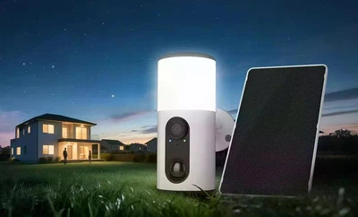 IP Камера-Світильник Anran Wi-Fi Zoom 3MP сонячна панель акумул 5000 mAh