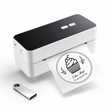 Термопринтер этикеток Vretti USB 4×6, 203 DPI, для ТТН, наклеек и штрихкодов, совместимый с Windows и Mac OS