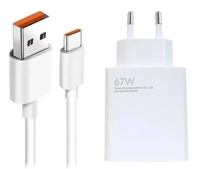 Зарядное устройство Xiaomi HyperCharge 67 Вт Type-A + USB-C кабель Белый (BHR9465EU)