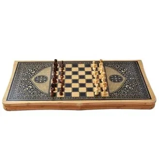 Игровой набор 3в1 нарды шахматы и шашки (62х62 см) В6535 Гранд Презент В6535