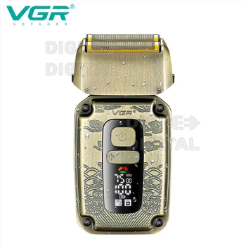 Электробритва VGR V-337 шейвер двойное лезвие 2 насадки триммер LED display