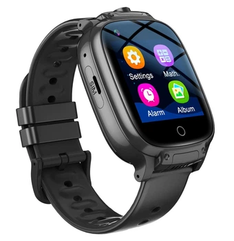 Годинник телефон для дітей Lemfo T93 з SIM картою, GPS трекером, подвійною HD камерою та прослуховуванням До 7 днів роботи Чорний