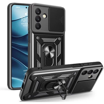 Чехол Fiji Camera Defence для Samsung Galaxy A27 5G (A276) бампер с защитой камеры и подставкой Black