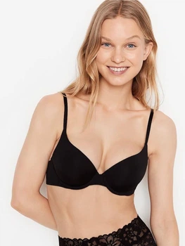 Бюстгальтер с косточками бесшовный Victoria's Secret 640894259 34A Черный (1160126007)