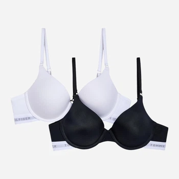 Набор бюстгальтеров с Push-Up с косточками Tommy Hilfiger 723569559 36C 2 шт Черный/Белый (1159945050)