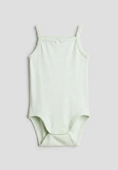 Дитяче боді-майка для дівчинки H&M 50 см Оливковий (25063003A2)