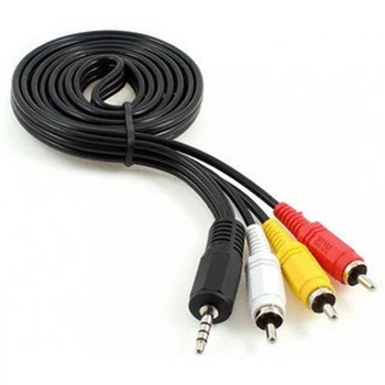 Шнур видео аудио World Vision mini Jack 3,5мм*18мм 3 RCA 1м для тюнера Т2