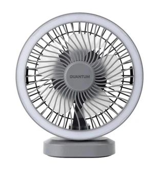 Портативный вентилятор с подсветкой Quantum FAN (2*18650/1200mAh, Type-C, 3WFAN, 4WSMD)